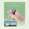Bluetooth Remote Control App Page Turner, Camera Remote Shutter Selfie Button, Long Distance Control Remote Control Scrolling Ring with Charging Case for Various Cell Phone Systems (Black) view 3