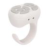 Luqeeg Bluetooth Remote Control App Page Turner, Camera Remote Shutter Selfie Button, Long Distance Control Remote Control Scrolling Ring with Charging Case for Various Cell Phone Systems (White) view 1