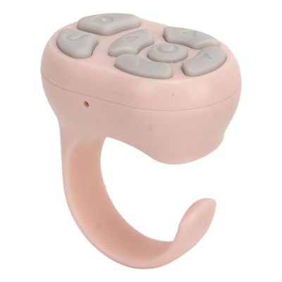 Bluetooth Remote Control App Page Turner, Camera Remote Shutter Selfie Button, Long Distance Control Remote Control Scrolling Ring with Charging Case for Various Cell Phone Systems