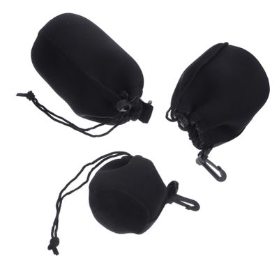 Hemobllo 3pcs lens bag travel lens protector s protector pouch camera wrap bag travel storage s storage pouch s case camera s s drawstring Neoprene camera