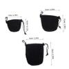 Hemobllo 3pcs lens bag travel lens protector s protector pouch camera wrap bag travel storage s storage pouch s case camera s s drawstring Neoprene camera view 2