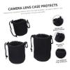 Hemobllo 3pcs lens bag travel lens protector s protector pouch camera wrap bag travel storage s storage pouch s case camera s s drawstring Neoprene camera view 3