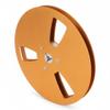 1/4 Inch x 7 Inch Empty Metal Take Up Reel to Reel Small Hub, Universal 3 Holes 1/4 7 Inch Open Reel Audio Tape, Empty Tape Reel for Nab (Gold) view 1