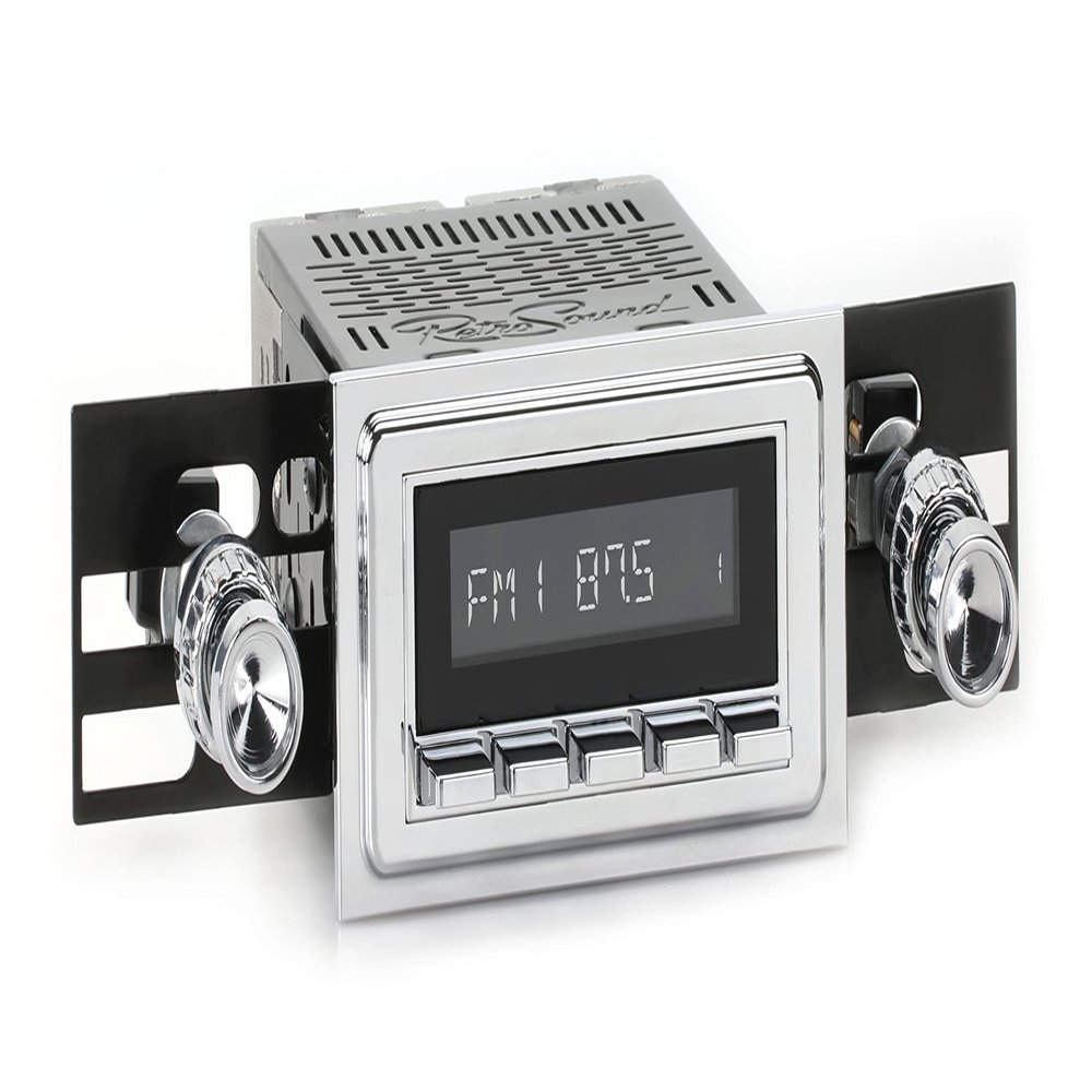 RetroSound RetroRadio AM FM Stereo 04-74 Chrome Compatible with 1964-67 Pontiac GTO