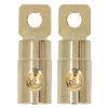 Car Connector for Audio - Pair Power Battery O Ring Terminals Brass Gold Plated High Accuracy Welding Free Audio Modification(0GA) view 1