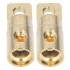 Car Connector for Audio - Pair Power Battery O Ring Terminals Brass Gold Plated High Accuracy Welding Free Audio Modification(0GA) view 2