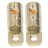 Car Connector for Audio - Pair Power Battery O Ring Terminals Brass Gold Plated High Accuracy Welding Free Audio Modification(0GA) view 3