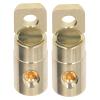 Car Connector for Audio - Pair Power Battery O Ring Terminals Brass Gold Plated High Accuracy Welding Free Audio Modification(0GA) view 4