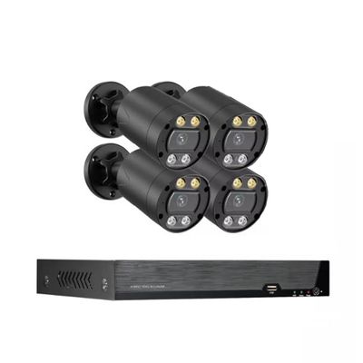 4K Poe Home Security Camera System with Audio, 8MP Cameras Kit with Color Night Vision, Remote Viewing, H.265+ HD POE Surveillance NVR Kit for Indoor and Outdoor (4CH)