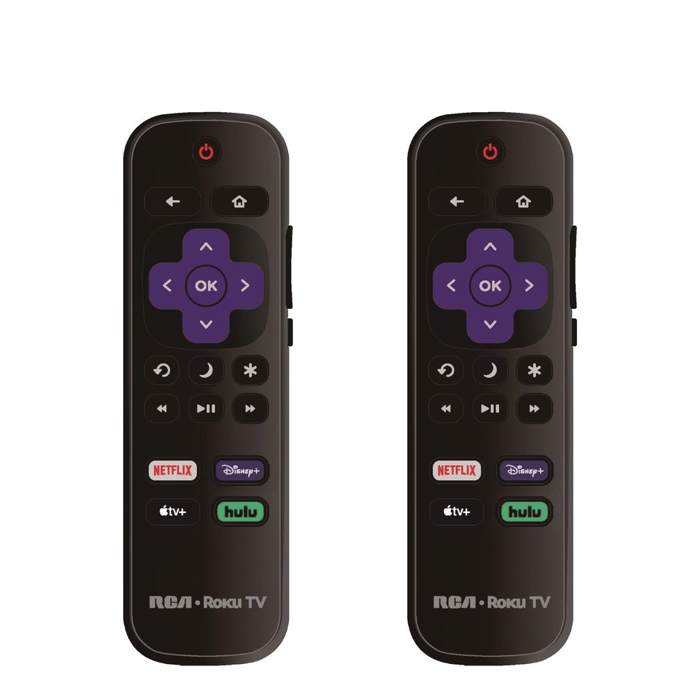 2 Pack - OEM Replacement Remote Control fit for All RCA Roku TV Smart TVsNot for Roku Stick and Roku Box (Netflix/Disney Plus/Apple TV+ / Hulu)