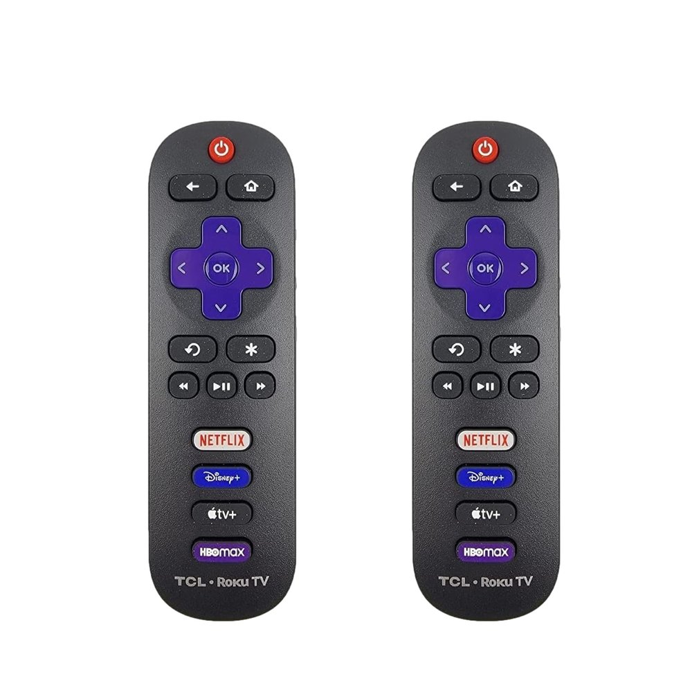 2 Pack - OEM Replacement Remote Control fit for All TCL Roku Smart TVs - Netflix/Disney Plus/Apple TV+ / HBO Max
