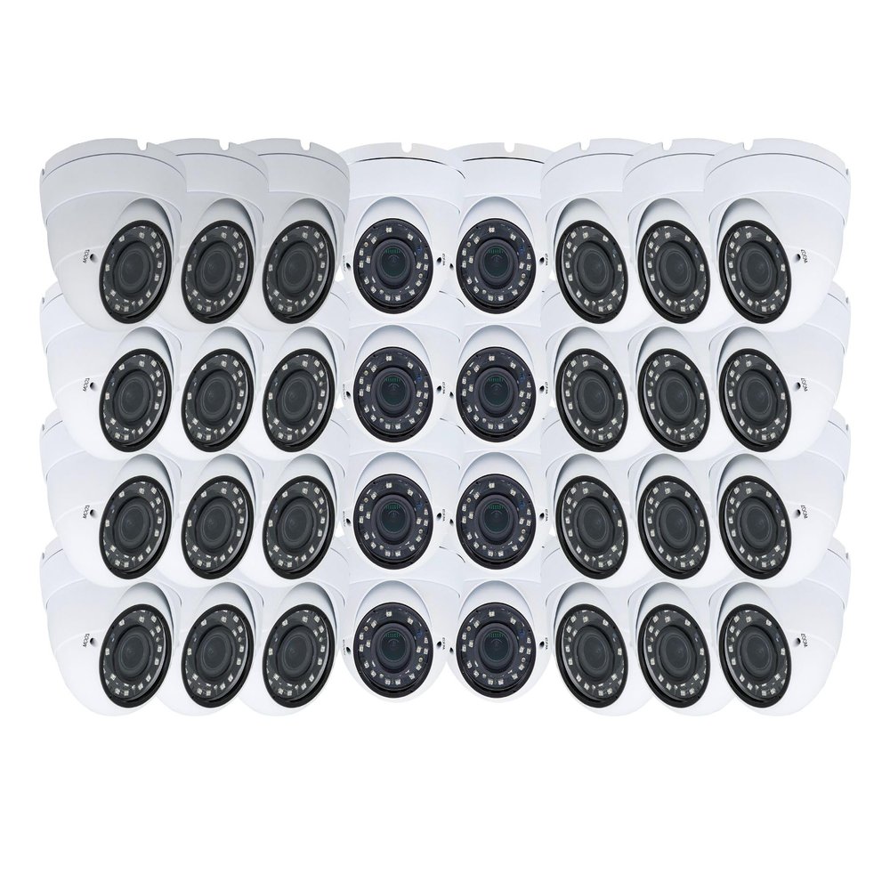 Evertech 1080P High Definition Indoor Outdoor Manual Zoom Dome Security Surveillance Camera (32 Pack)