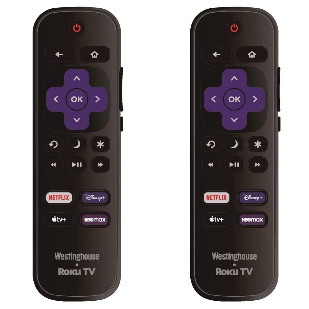 2 Pack - OEM Replacement Remote Control fit for All Westinghouse Roku TV Smart TVs Not for Roku Stick and Roku Box (Netflix/Disney Plus/Apple TV+ / HBO Max)