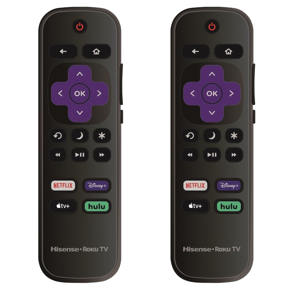 2 Pack - OEM Replacement Remote Control fit for All Hisense Roku TV Smart 4K Ultra HDTV Only Works with Hisense Roku TV, Not for Roku Stick and Roku Box (Netflix/Disney Plus/Apple TV+ / Hulu)