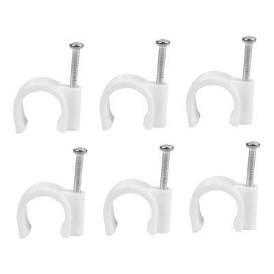 YARNOW 100pcs PVC Pipe Clamp Heavy-Duty Line Clips for Electrician Tube Support Wall Fixed Holder for Wiring and Construction