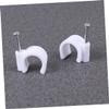 YARNOW 100pcs PVC Pipe Clamp Heavy-Duty Line Clips for Electrician Tube Support Wall Fixed Holder for Wiring and Construction view 2