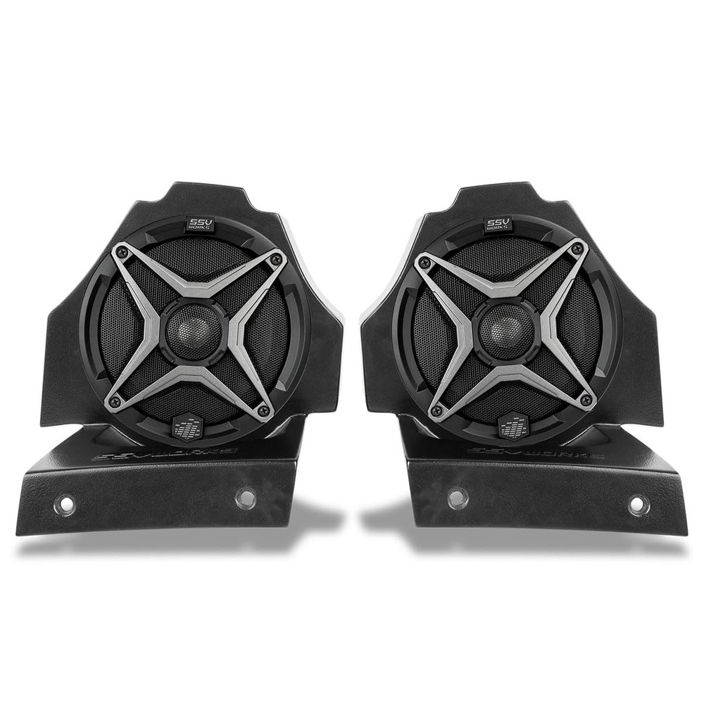 SSV Works SS-B65 2015-2025 Polaris Slingshot Plug & Play Rear Behind The Head 6.5" Speaker Enclosures w 120 Watt A-Spec Speakers (SS-B65A)