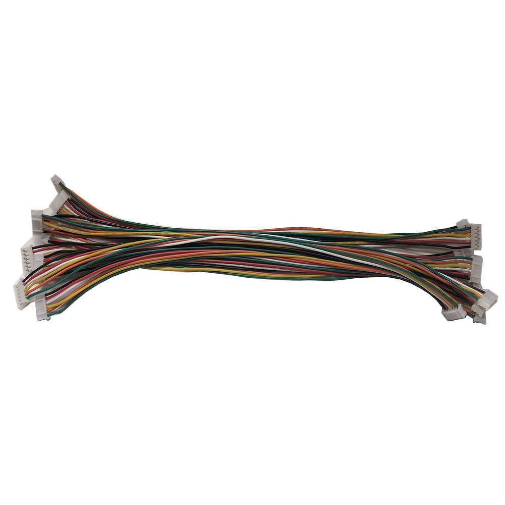 10 PCS 6 PIN JST PH Female Connector on Both Side - 300mm 1007 26 AWG & 20 PCS 6 PIN JST PH Male Connector