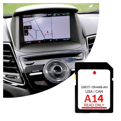 A14 Navigation SD Card,for US&Canada Maps Sync Navigation System SD Card,GM5T-19H449-AG Car GPS Cards Compatible with Ford Lincoln(A14)