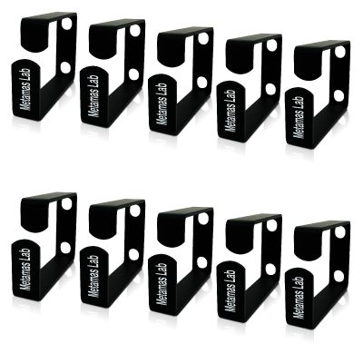 Metamas Lab - 10 Pack Metallic 1U D Ring Cable Manager Ring Network Rack Cable Management Ring Cable Management Hook for Network Patch Cables, Fiber Optic, Power Cords - Made in Taiwan