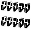 Metamas Lab - 10 Pack Metallic 1U D Ring Cable Manager Ring Network Rack Cable Management Ring Cable Management Hook for Network Patch Cables, Fiber Optic, Power Cords - Made in Taiwan view 1