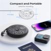 ORICO Travel Power Strip with USB Ports, 4 ft Flat Extension Cord 3 Outlets 3 USB Ports, Portable Flat Plug Outlet Extender for Travel, Cruise Approved - Black view 4