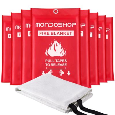 Emergency Fire Blanket for Home, Office, 40" x 40", 8 Pack