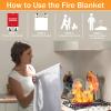 Emergency Fire Blanket for Home, Office, 40" x 40", 8 Pack view 2