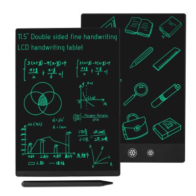 Amoretti Sonnet LCD Writing Tablet, 11.5in Double Display Erasable Reusable Electronic Drawing Pads, Electronic scratchpad for Kids and Adults Black