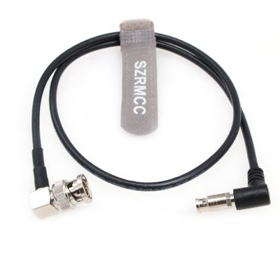 SZRMCC 12G SDI BNC Cable UHD 4K Micro BNC to Standard BNC Male Right Angle 75 Ohm High Density Video Coaxial Cable for Blackmagic Video Assist 5" Monitor (45cm)