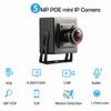 REVODATA 5MP Mini Audio Fisheye POE IP Camera Built in Microphone,Indoor Security Cam 1.7mm Lens 180 Wide Viewing Angle Fisheye,P2P Remote View CCTV Audio Camera Motion Detection (I706-3-P-A-HS) view 2