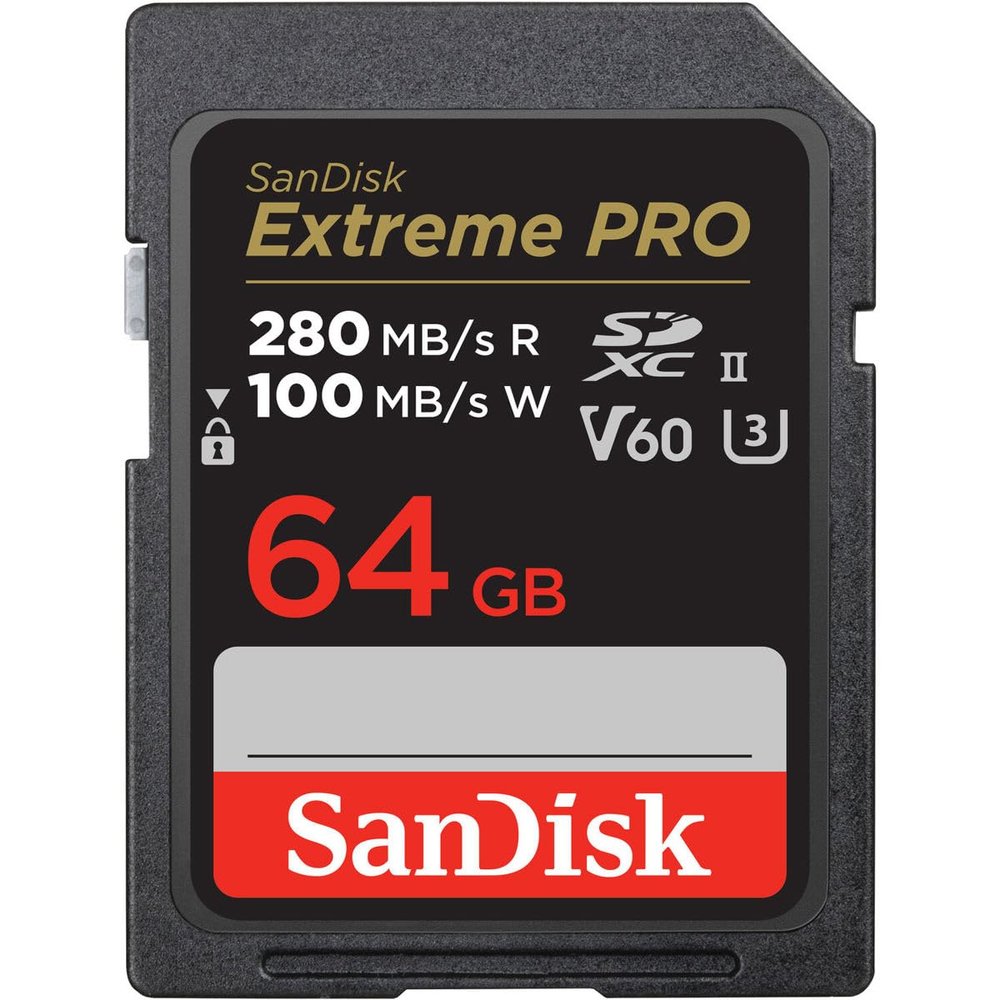 SanDisk 64GB Extreme PRO UHS-II V60 SDXC Memory Card
