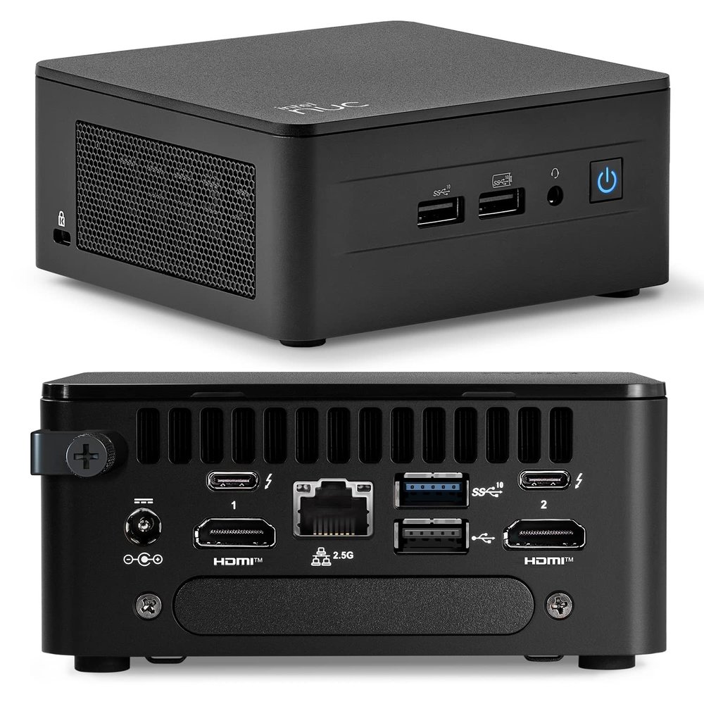 Intel NUC 13 Arena Canyon 13th Gen Mini PC NUC13ANHi7 Barebone Mini Desktop Computer/HTPC Core i7-1360P,12 Cores, 16 Threads,WiFi 6, Bluetooth 5.3,Windows 11 Pro (NO RAM&SSD)