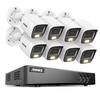 ANNKE DVR Security Camera System, 3K Lite 8 Channel Security Video Recorder with 8Pcs 3K Built-in Mic Dual Light Cameras, AI Human/Vehicle Detection for Home Business Surveillance (HDD Not Included) view 1
