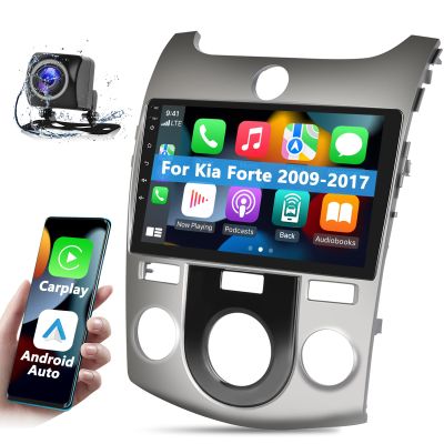 Podofo Car Radio Stereo for Kia Forte 2009 2010 2011 2012 2013 2014 2015 2016 2017 9" Audio Receivers with Apple CarPlay Android Auto HiFi, WiFi, GPS Navigation, RDS/FM Radio, Bluetooth, Backup Camera