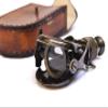 Antique Brass Handheld Monocular with Leather Case  Vintage Nautical Spyglass for Hunting, Bird Watching, Trekking, Camping & Outdoor Decor view 3