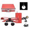 EUSONYSU 3.5X Binocular Loupes with 5W LED Head Light & Filter Two Metal Clips Box (Red) view 1