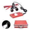 EUSONYSU 3.5X Binocular Loupes with 5W LED Head Light & Filter Two Metal Clips Box (Red) view 2