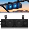 Ehaho 17 Inch UTV Sound Bar, ATV SoundBar Bluetooth with RGB Lighting, IP66 Waterproof Golf Cart Sound Bar, Amplified Powersports SXS SoundBar, UTV Speakers Compatible with Polaris RZR Can-Am (MT4100) view 1