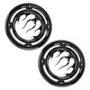 Riloer Flame Speaker Grill Accent Trim Cover, Rear Flame Speaker Accent Cover, 1996-2013 Compatible with Harley Electra Glide Street Glide Trikes Road Glide, Silver view 2