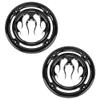 Riloer Flame Speaker Grill Accent Trim Cover, Rear Flame Speaker Accent Cover, 1996-2013 Compatible with Harley Electra Glide Street Glide Trikes Road Glide, Silver view 4