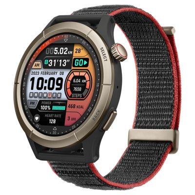Amazfit Cheetah Pro Running Smart Watch 47mm, Dual-Band GPS Navigation, Offline Maps, 1.45'' AMOLED Display, 14 Day Battery, Titanium Alloy Bezel, Heart Rate & Sleep Tracker for Android & iPhone