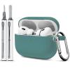 Woyinger for AirPods Pro Case with Cleaner Kit, Compatible with Airpods Pro 1st Generation Case (USB-C Cable) with Keychain for Women and Men,Pine Green view 1