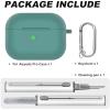 Woyinger for AirPods Pro Case with Cleaner Kit, Compatible with Airpods Pro 1st Generation Case (USB-C Cable) with Keychain for Women and Men,Pine Green view 2
