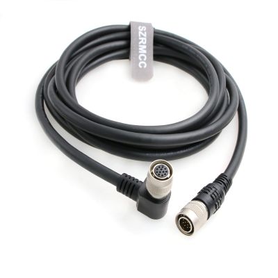 SZRMCC Hirose 12 Pin Male to Right Angle 12pin Female Shielded Replacement Cable for Sony CCXC-12P CCD XC DXC Series Intercon VCP Hitachi Industrial Camera (5m)