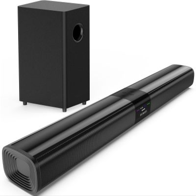 Saiyin Sound Bar for Smart TV with 5.25 Inch Subwoofer, 100W 24 Inch Soundbar for TV, TV Soundbar with Optical, ARC, AUX and Bluetooth 5.3 Inputs, Detachable Surround Sound System for TV