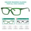 Eyekepper 5 Pack Square Reading Glasses for Women Large Frame Readers Include 2 Pairs Yellow +1.00 view 4