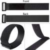 25pcs Black Reusable Fastening Cable Straps, Hook and Loop Cable Tie Down Straps 1" x 12" view 4