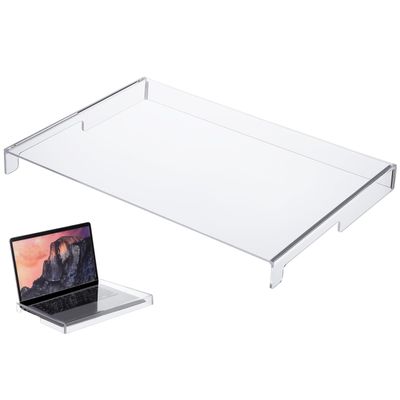 13.8Inch Acrylic Computer Keyboard Cover,Laptop Keyboard Cover Transparent Monitor Stand with Waterproof Anti-Scratc for Home Office
