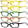 Eyekepper 5 Pack Square Reading Glasses for Women Large Frame Readers Include 2 Pairs Yellow +3.75 view 1